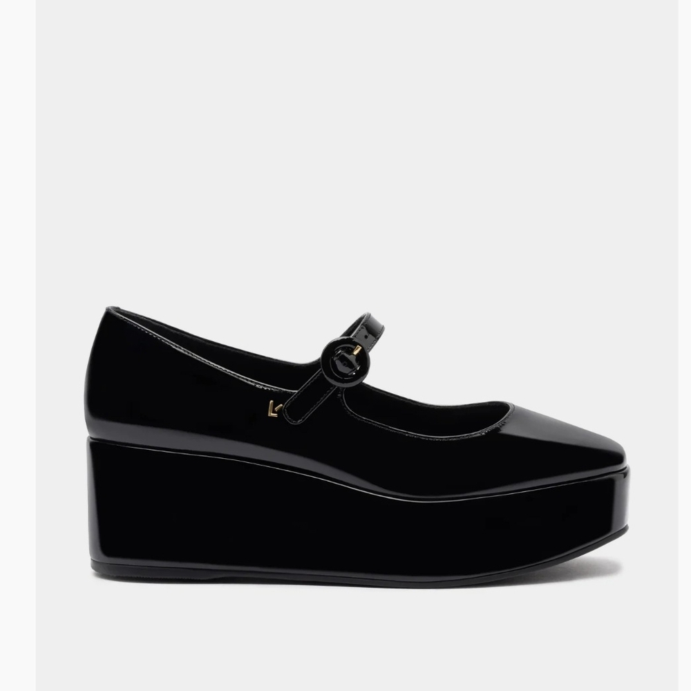 Larroude Black Platform Mary Jane Shoes